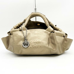 LOEWE Handbag Nappa Aire Anagram Leather Metallic Gold Women's Fashion
