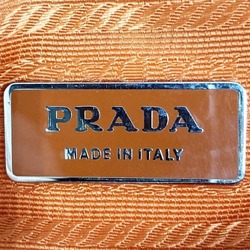 PRADA Prada Shoulder Bag Orange Nylon Triangle Plate Women's Men's Fashion