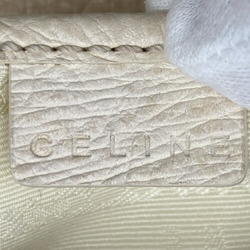 Celine Shoulder Bag Pochette Macadam Pattern Blue Ivory White Canvas Leather Women's SAS0 46 CELINE