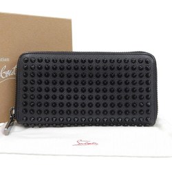 Christian Louboutin Panettone Spike Wallet Studs Leather Black 1165044