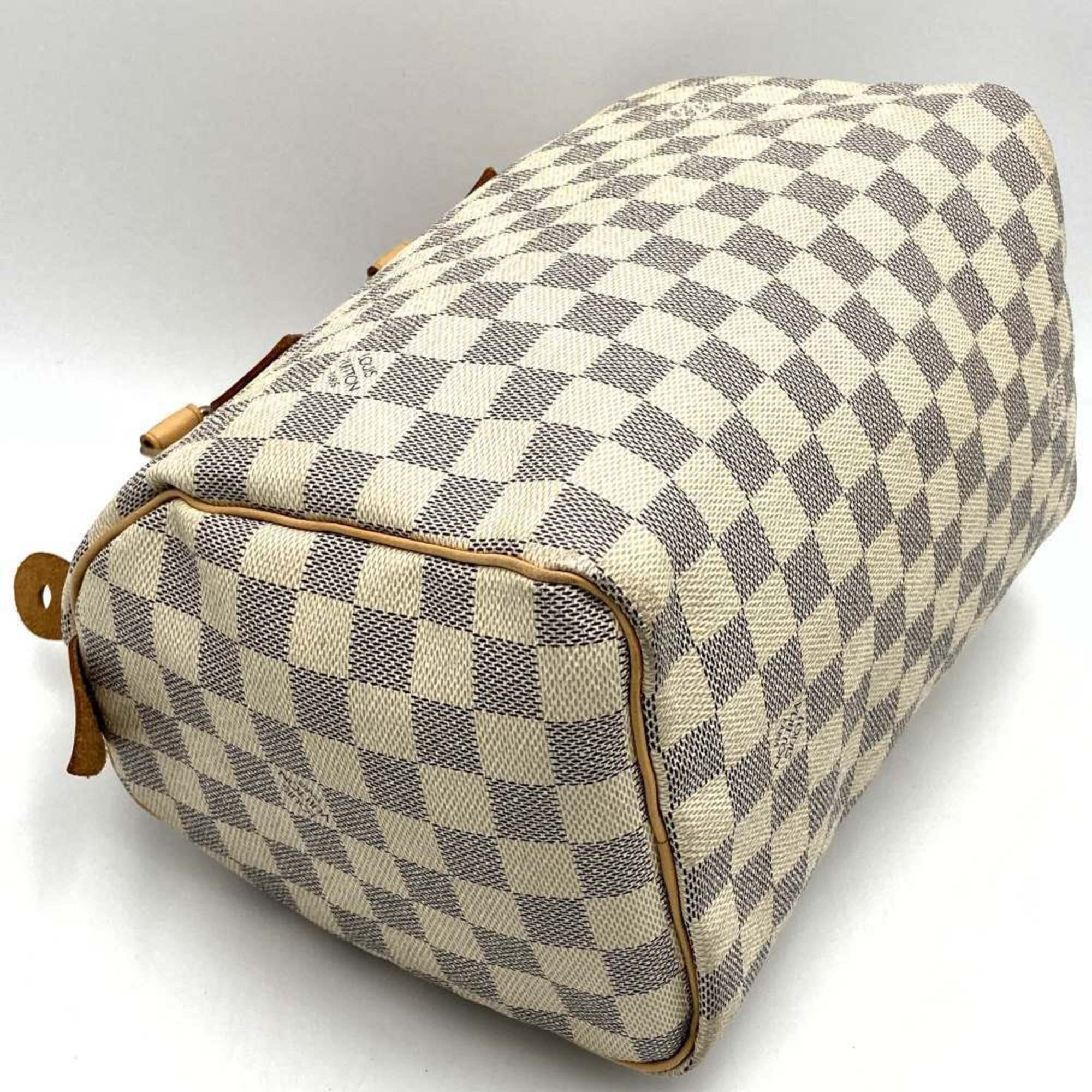 Louis Vuitton N41371 Damier Azur Speedy 25 Handbag Ivory White LOUIS VUITTON