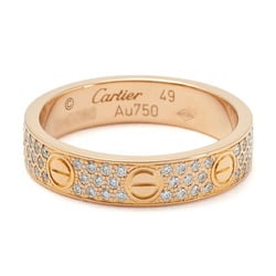 Cartier Love Wedding Ring Pavé Diamond K18PG Pink Gold