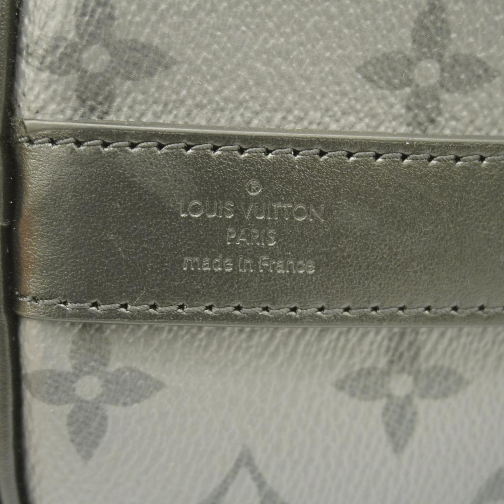 Louis Vuitton Handbag Monogram Eclipse Reverse Keepall Bandouliere 25 M46271 Black Grey Men's