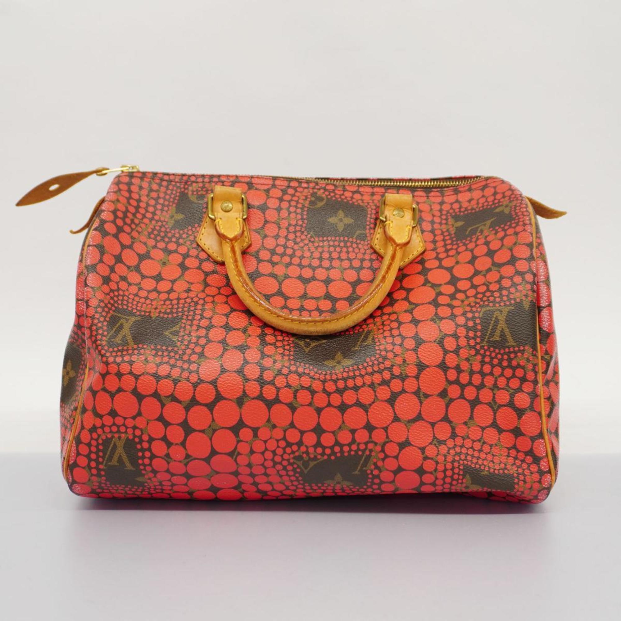 Louis Vuitton Handbag Monogram Town Speedy 30 M40693 Red Brown Ladies
