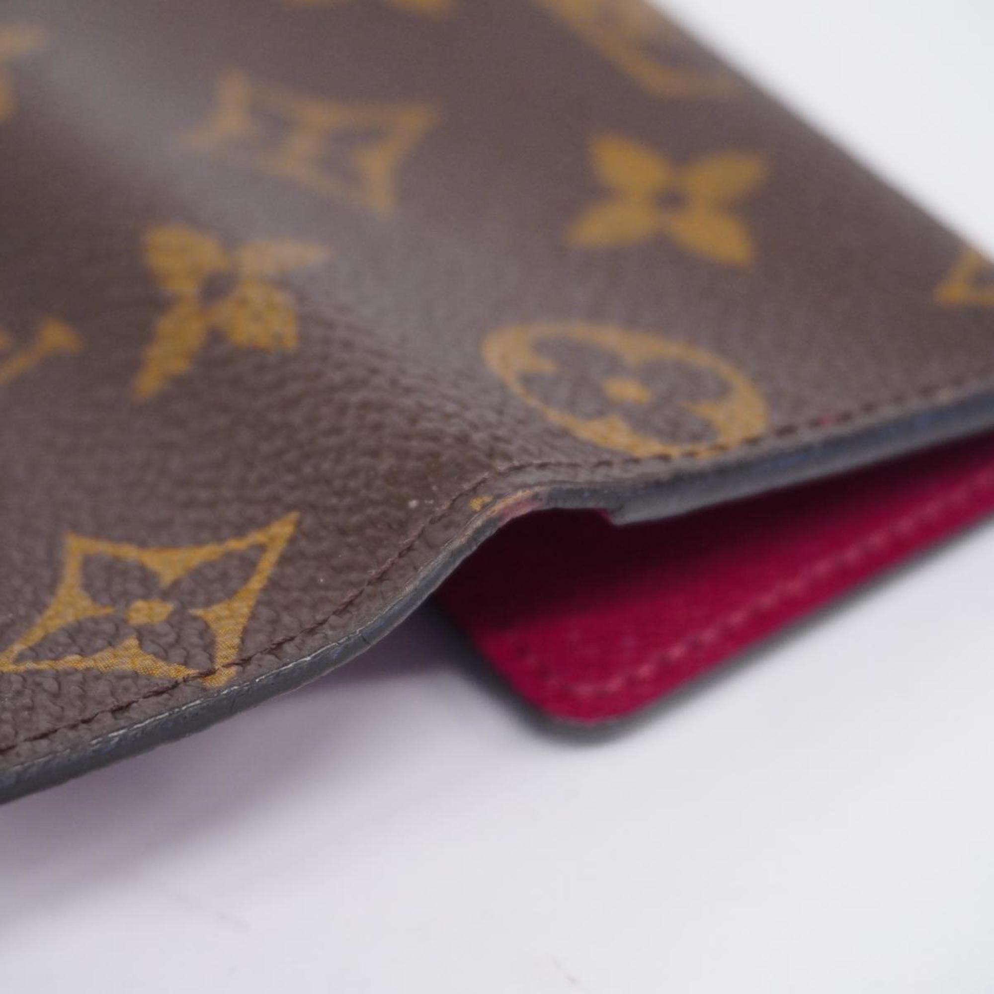 Louis Vuitton Key Case Monogram Multicle 4 M60705 Brown Fuchsia Ladies