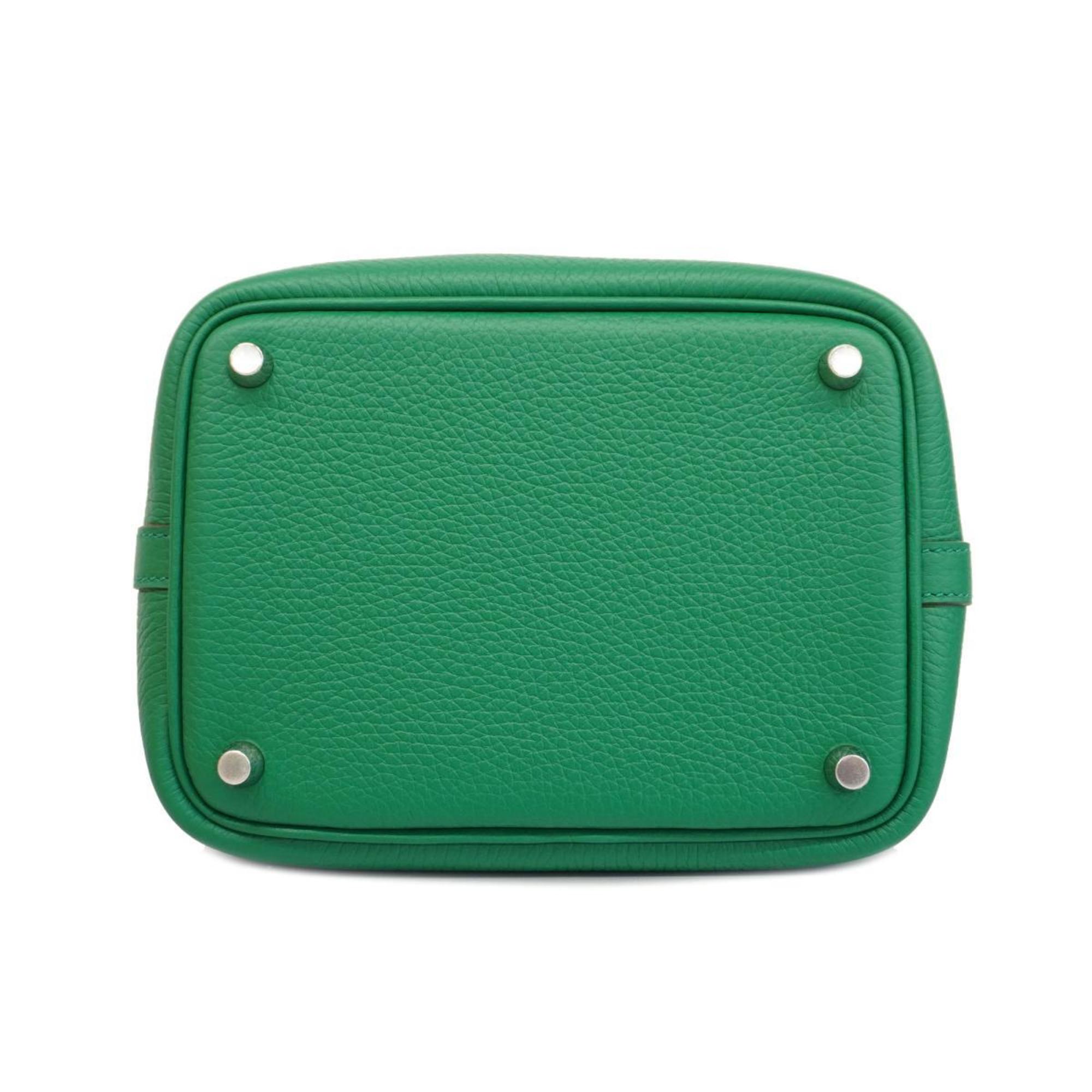 Hermes handbag Picotin Lock PM W stamp Taurillon Clemence Vert Vertigo for women