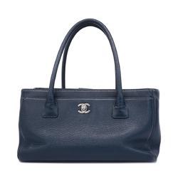 Chanel Tote Bag Executive Blue Grey Women's