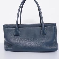 Chanel Tote Bag Executive Blue Grey Women's