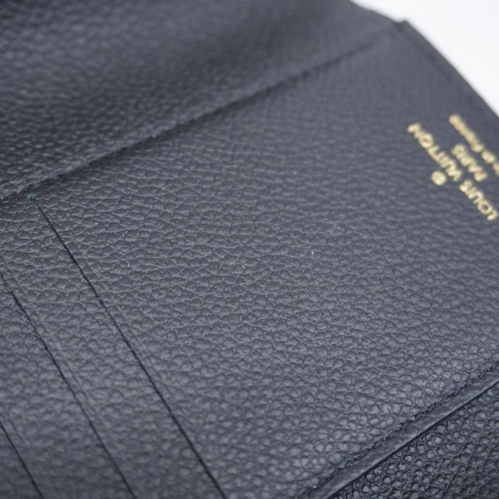 Louis Vuitton Tri-fold Wallet Monogram Empreinte Portefeuille Victorine M64060 Noir Ladies