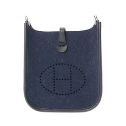 HERMES Evelyn TPM Blue Nuit/Black Palladium Hardware - Y Stamp (around 2020) Women's Felt/Swift Leather Shoulder Bag