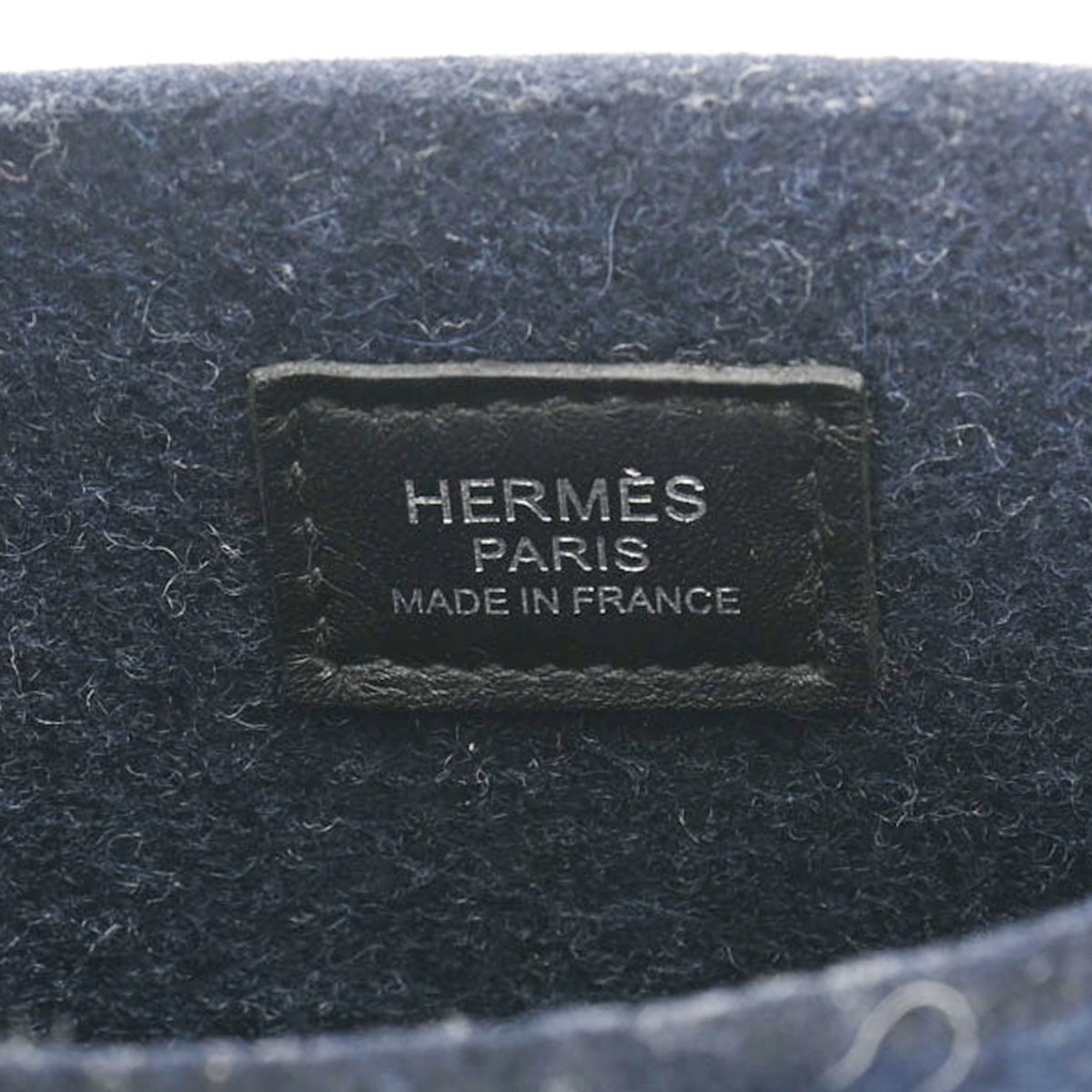 HERMES Evelyn TPM Blue Nuit/Black Palladium Hardware - Y Stamp (around 2020) Women's Felt/Swift Leather Shoulder Bag