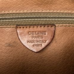 Celine Shoulder Bag Macadam Pattern Brown Leather Women's JMB11 CELINE