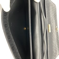 Christian Dior Shoulder Bag with Honeycomb Pattern Inside, Black Leather, Women's