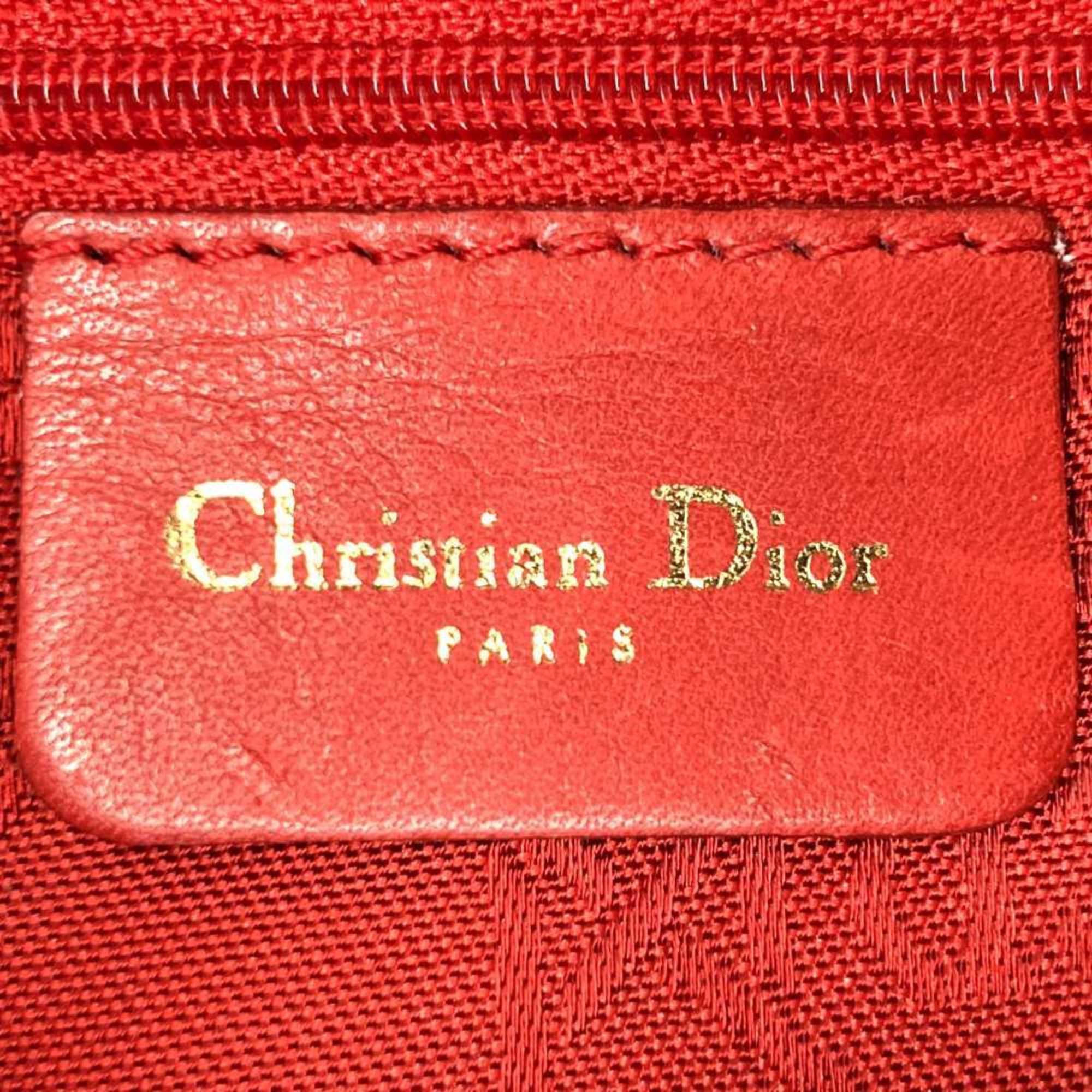 Christian Dior Lady Handbag Shoulder Bag 2way Black Nylon
