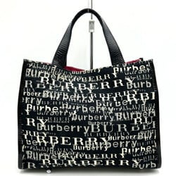 BURBERRY T-04-01 Handbag Black Canvas Pattern Women's Fashion