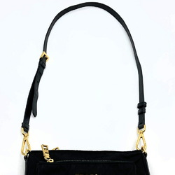 Prada Shoulder Bag Black Nylon Leather Women's PRADA