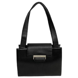 YVES SAINT LAURENT Metal fittings Leather Handbag Tote bag Black 43695