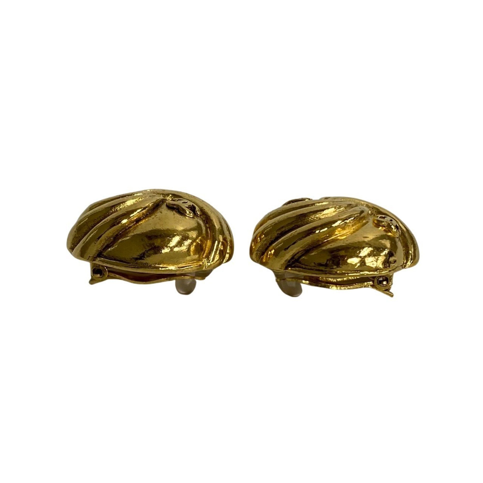 CHANEL Coco Mark Motif Earrings and Ear Cuffs for Women, Gold, 23588
