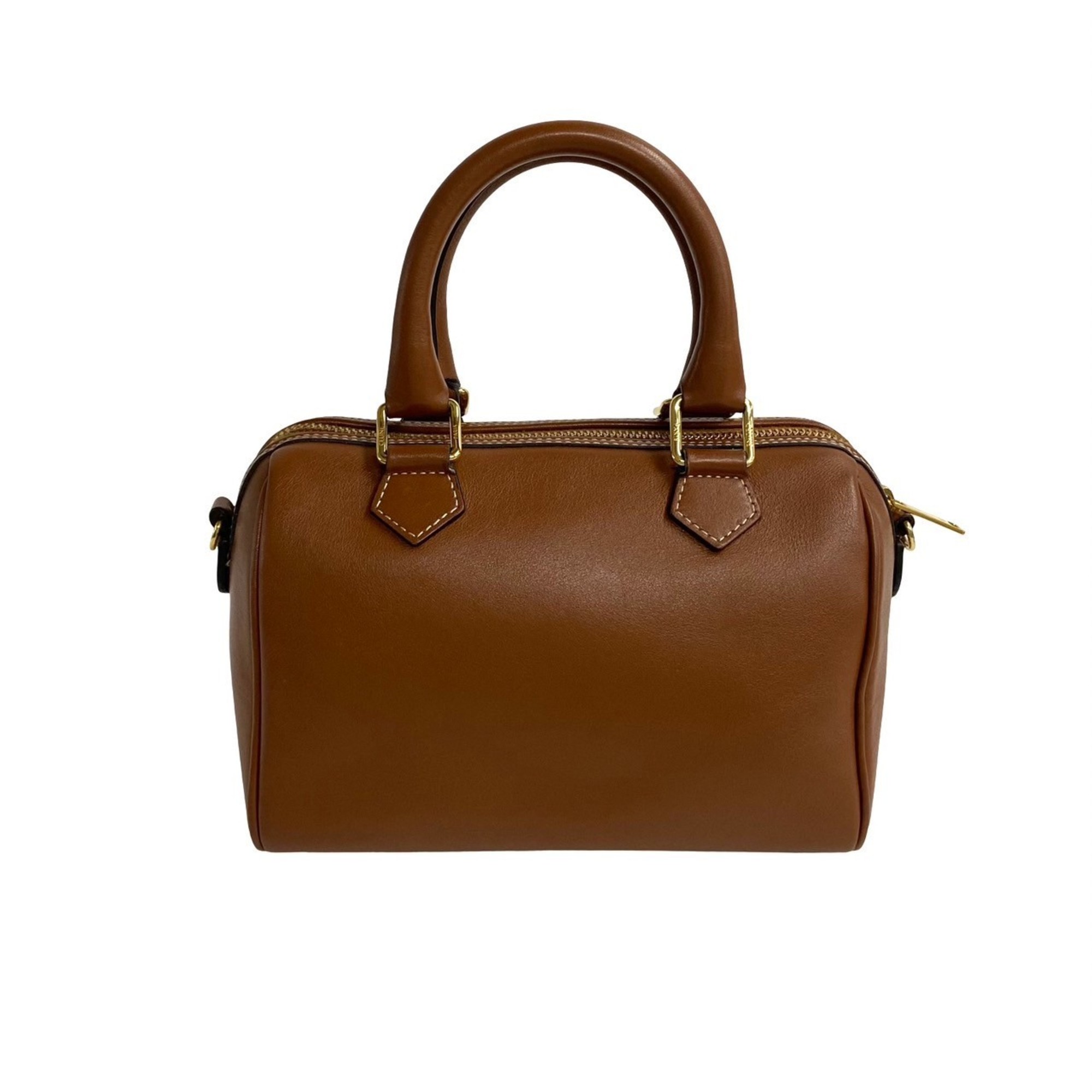 CELINE Cuir Triomphe Leather 2way Small Boston Bag Handbag Shoulder 30420