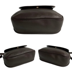 Burberrys Nova check metal fittings leather shoulder bag crossbody brown 32811