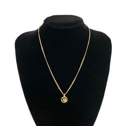 Christian Dior motif chain necklace pendant gold 22131