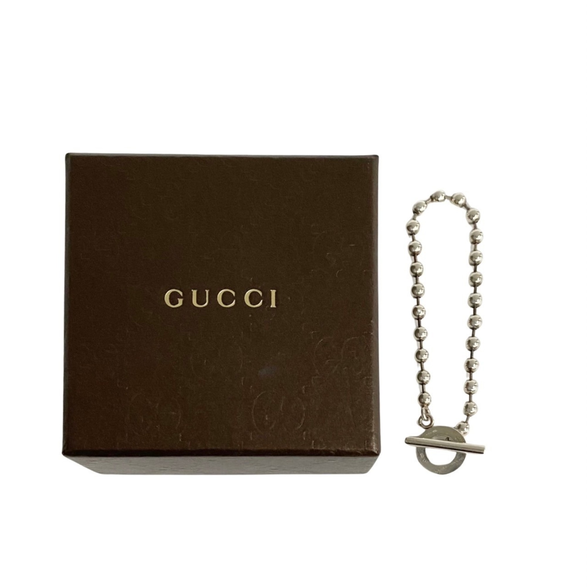 GUCCI Gucci Ball Chain Silver 925 Bracelet Bangle Women's Men's 20873