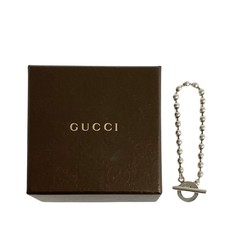 GUCCI Gucci Ball Chain Silver 925 Bracelet Bangle Women's Men's 20873
