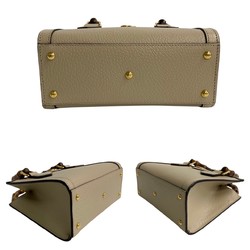 GUCCI Diana Tote Bamboo Leather 2way Handbag Shoulder Bag Beige 17931