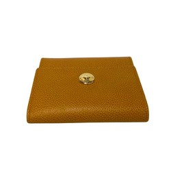 GIVENCHY Button hardware leather tri-fold wallet brown camel 35476