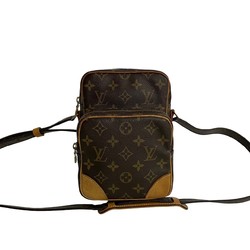 LOUIS VUITTON Louis Vuitton Amazon Monogram Leather Shoulder Bag Pochette Sacoche Brown 19961