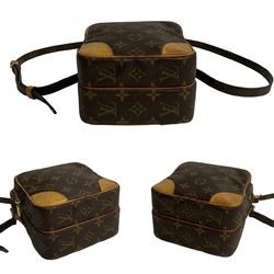 LOUIS VUITTON Louis Vuitton Amazon Monogram Leather Shoulder Bag Pochette Sacoche Brown 19961