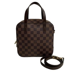 LOUIS VUITTON Louis Vuitton SP Order Spontini Damier Leather 2way Handbag Shoulder Bag Brown 27695