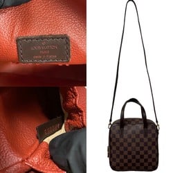 LOUIS VUITTON Louis Vuitton SP Order Spontini Damier Leather 2way Handbag Shoulder Bag Brown 27695