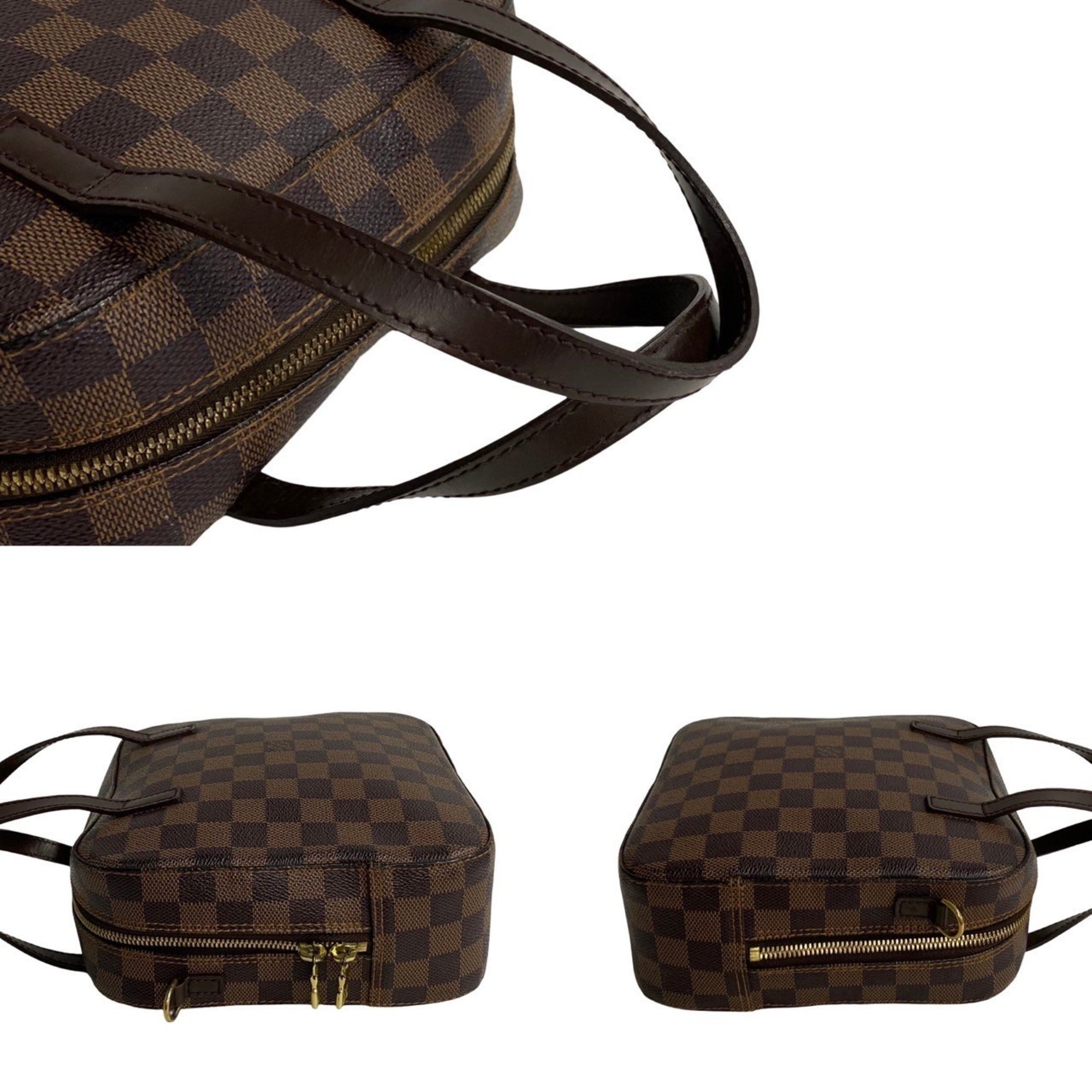 LOUIS VUITTON Louis Vuitton SP Order Spontini Damier Leather 2way Handbag Shoulder Bag Brown 27695