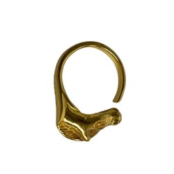 HERMES Cheval Horse Ring, Silver 925, Women's, Men's, Gold, 52070