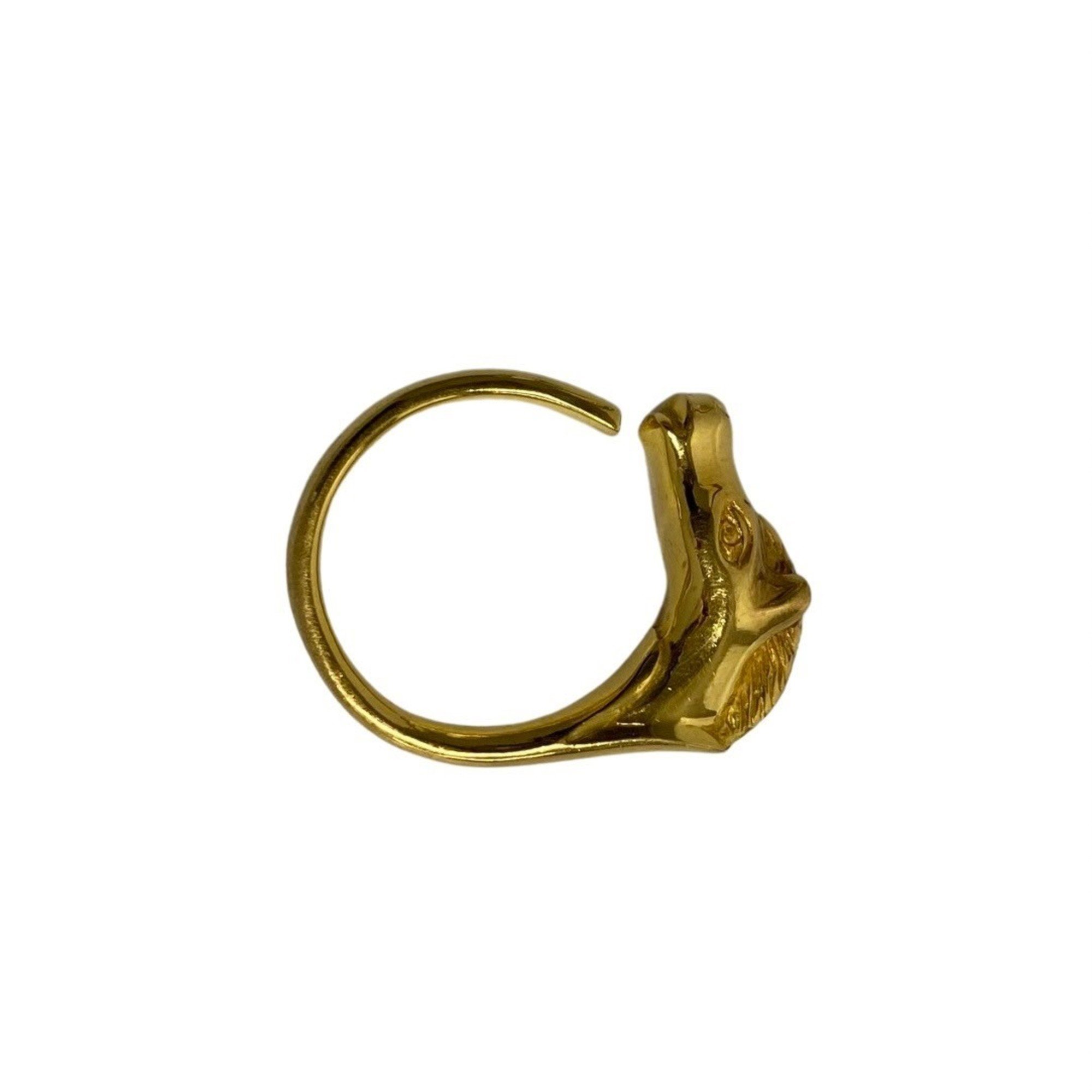 HERMES Cheval Horse Ring, Silver 925, Women's, Men's, Gold, 52070