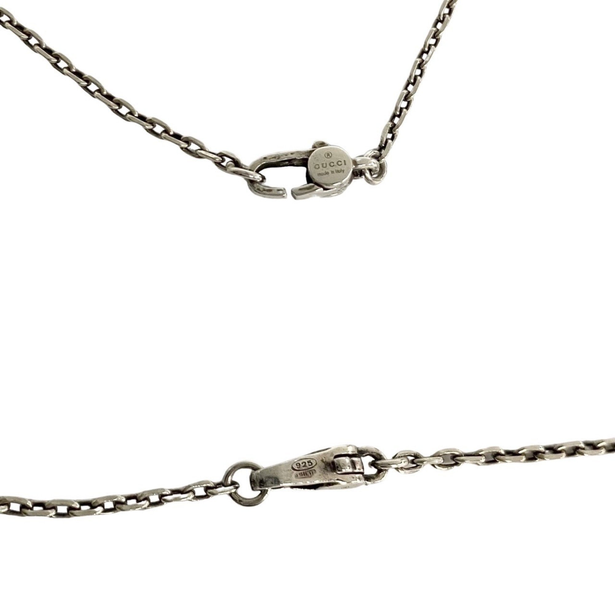 GUCCI G motif silver 925 chain necklace pendant for women and men, 29380