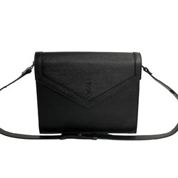 YVES SAINT LAURENT YSL Cassandra Leather Shoulder Bag Crossbody Black 27419
