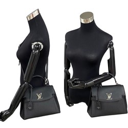 LOUIS VUITTON Louis Vuitton Lockme Ever Leather 2way Handbag Shoulder Bag Noir 341-2