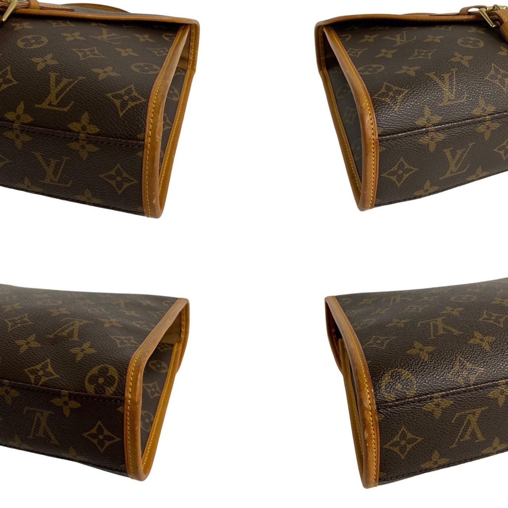 LOUIS VUITTON Bel Air Monogram Leather 2way Handbag Shoulder Bag Brown 24662