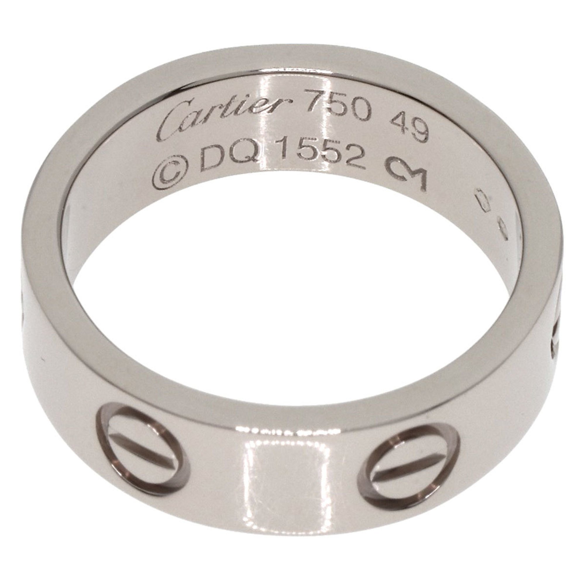 Cartier Love Ring #49 Ring, K18 White Gold, Women's CARTIER