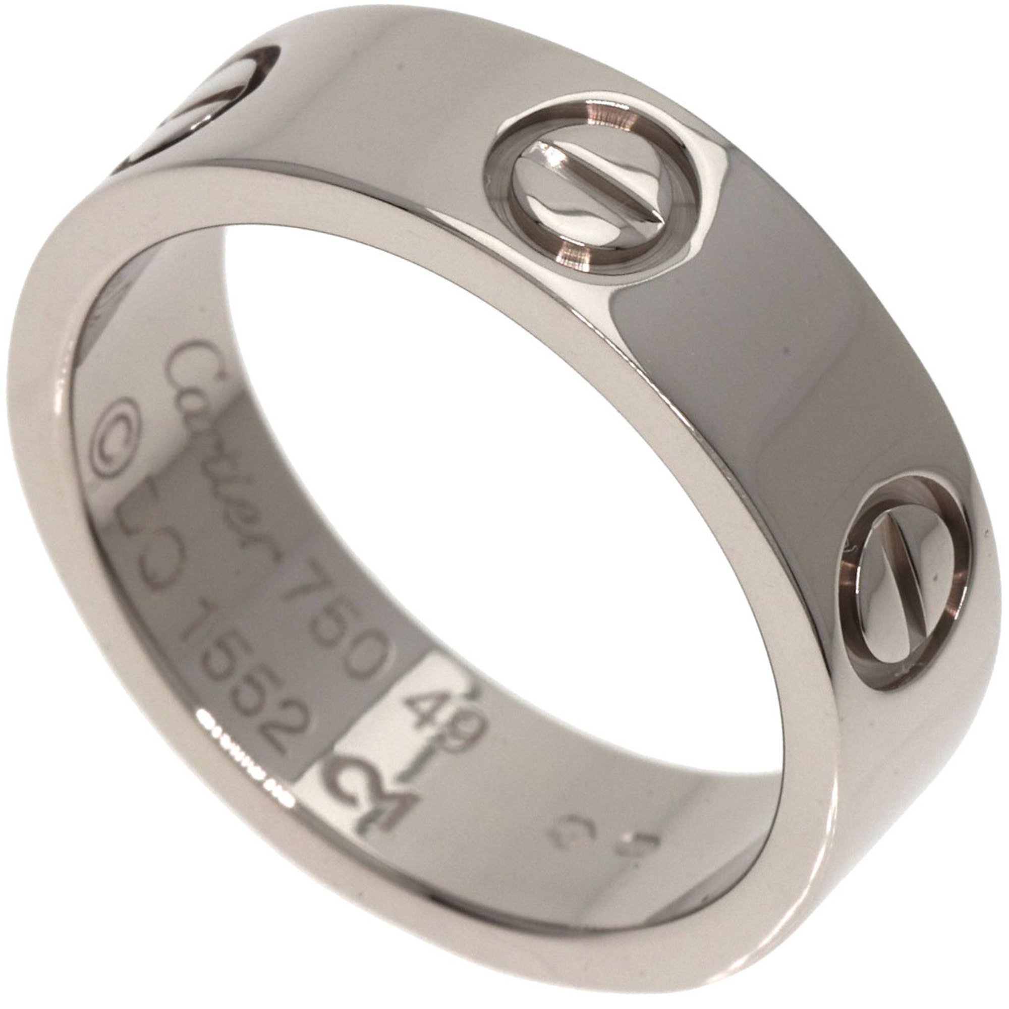 Cartier Love Ring #49 Ring, K18 White Gold, Women's CARTIER