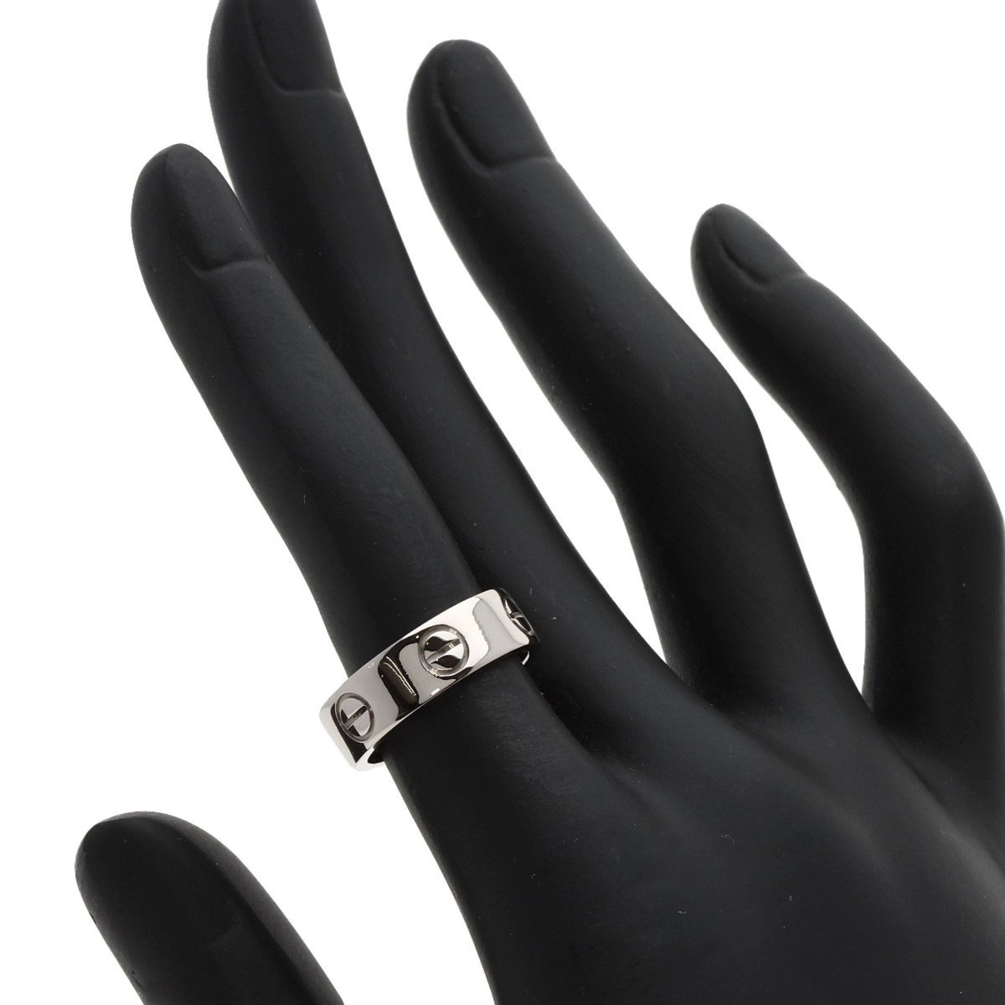 Cartier Love Ring #49 Ring, K18 White Gold, Women's CARTIER