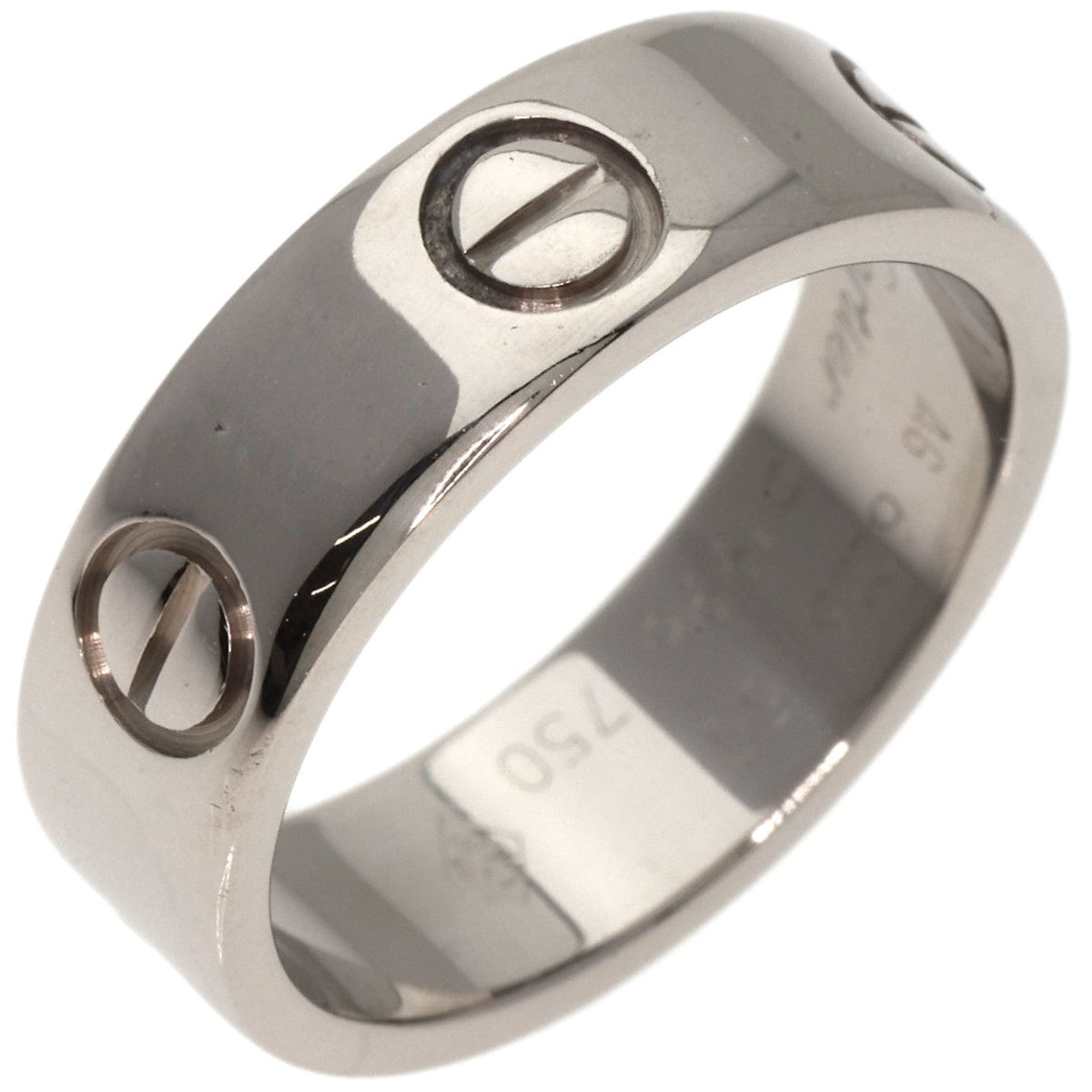 Cartier Love Ring #50 Ring, K18 White Gold, Women's CARTIER