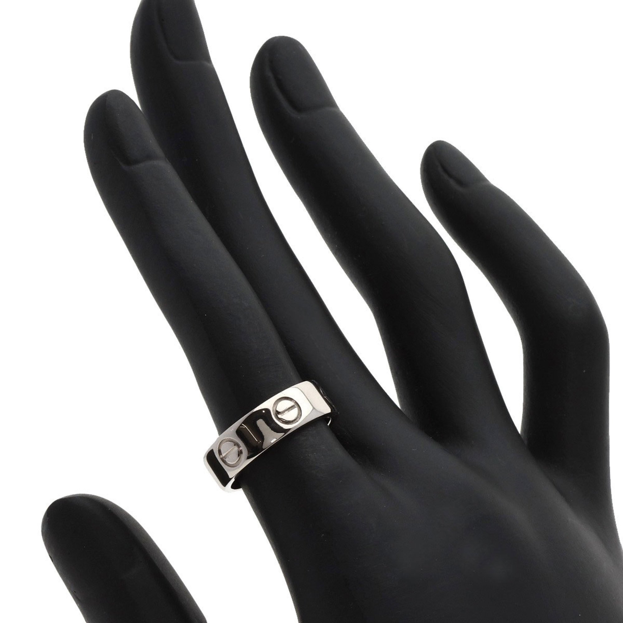 Cartier Love Ring #50 Ring, K18 White Gold, Women's CARTIER