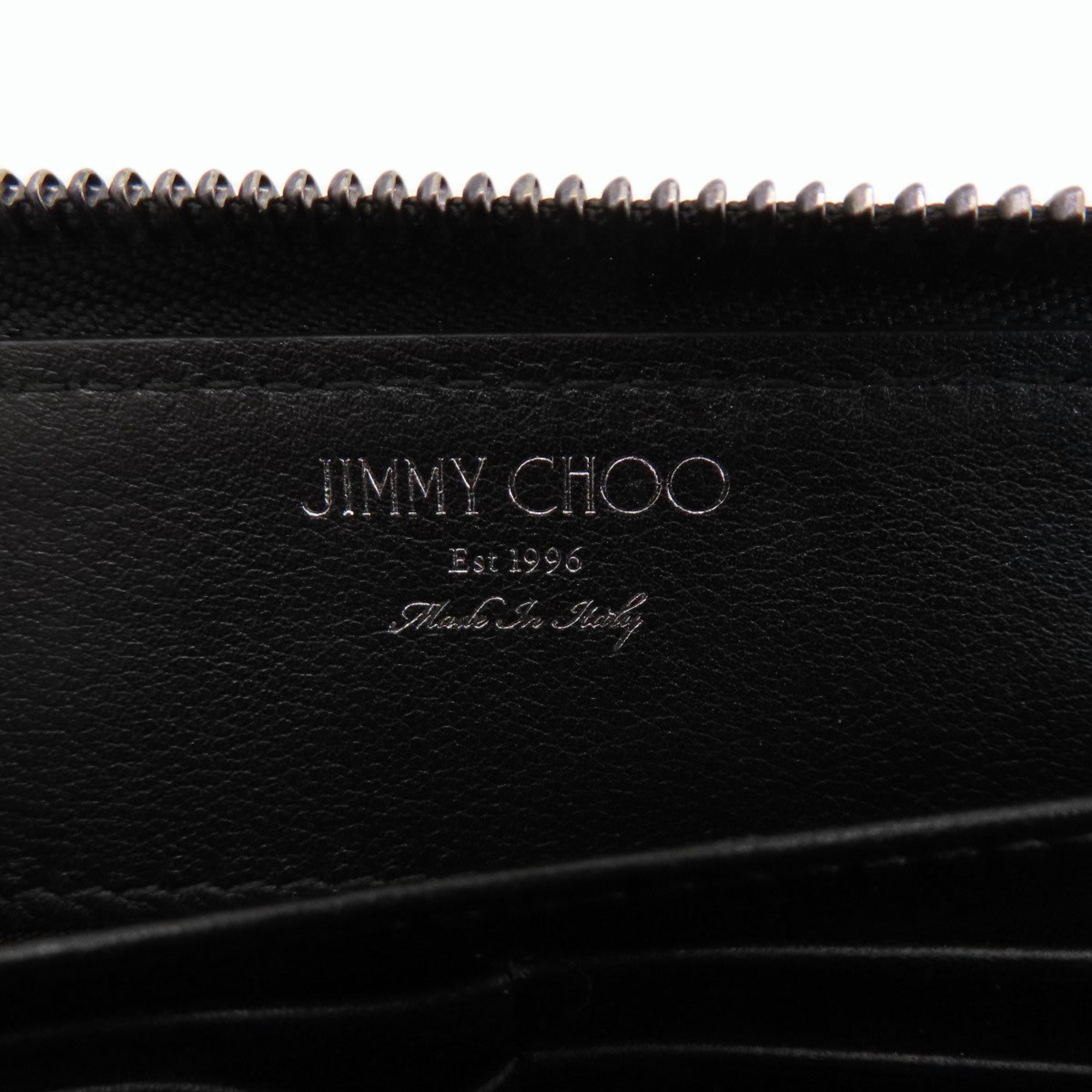 Jimmy Choo Star Studs Long Wallet Leather Women's
