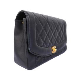 Chanel Shoulder Bag Diana Chain Lambskin Black Women's