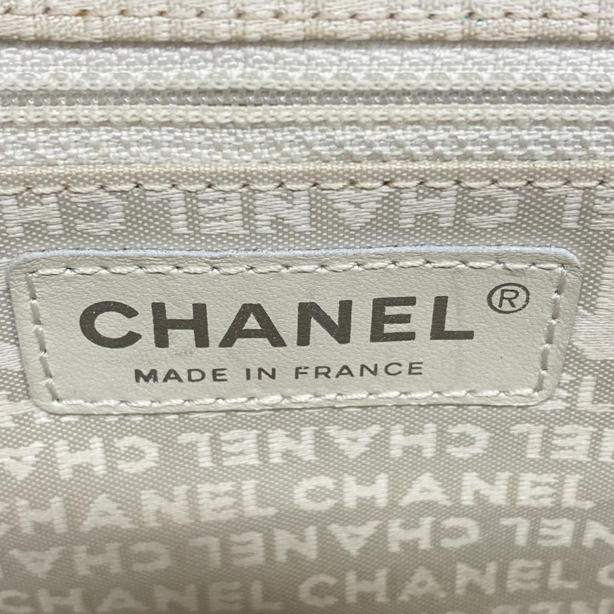 Chanel Shoulder Bag Chocolate Bar Double Flap Chain Leather Brown Women's