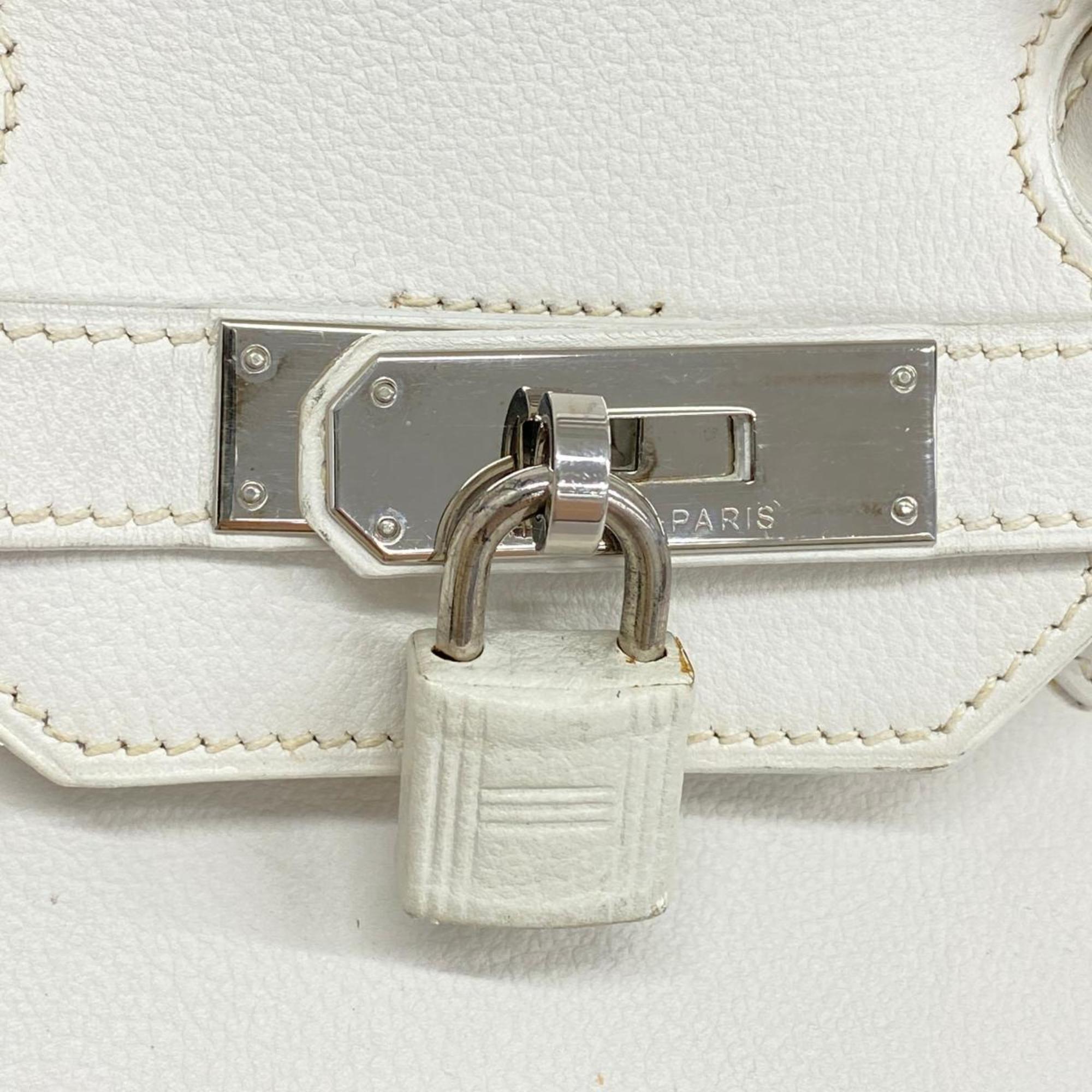 Hermes handbag Birkin 35 □D stamp Veau Gulliver White Ladies