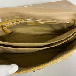 Christian Dior Shoulder Bag Cannage New Rock Enamel Beige Women's